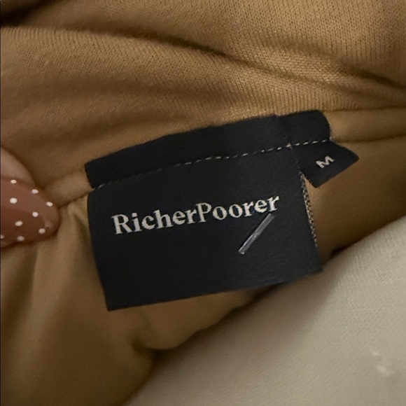 Richer Poorer Modal Quilted Bomber Hooded Jacket SZ Medium - Picture 4 of 5